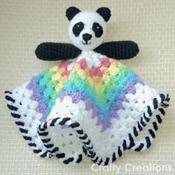 panda lovey (security blanket) crochet pattern