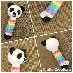 panda rattle crochet pattern