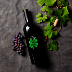 wine label template saint patricks day, wine labels st patricks day, printable wine labelsshamrock, four leaf