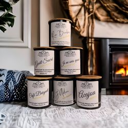 luxury coconut soy wood wick scented candles