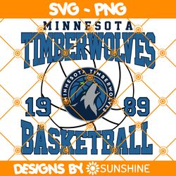 Minnesota Timberwolves Basketball 1989 Svg, Minnesota Timberwolves Svg, NBA Champions 2024 Svg, Basketball Western Confe