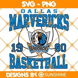 Dallas Mavericks Basketball 1980 Svg, Dallas Mavericks Svg, NBA Champions 2024 Svg