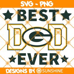 green bay packers best dad ever svg, green bay packers svg, father day svg, best dad ever svg, nfl father day svg