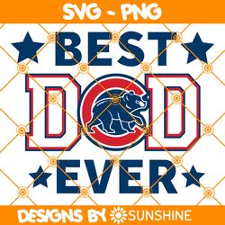 Chicago Cubs Best Dad Ever Svg, Chicago Cubs Svg, Father Day Svg, Best Dad Ever Svg, Mlb Father Day Svg