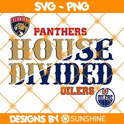 house divided florida panthers vs edmonton oilers svg, florida panthers svg, edmonton oilers svg, stanley cup 2024 svg