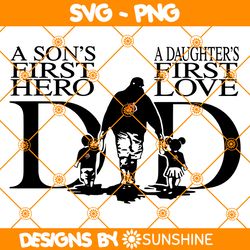 cincinnati bengals dad a son first hero svg, cincinnati bengals svg, dad svg, father day svg, gift for dad