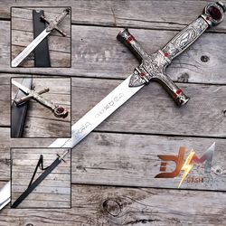 harry potter monogram sword, custom sword, personalized sword, engraved sword, godric wizzard gryffindor fantasy sword