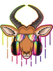 music antelope dj with headphones musical antelope lovers 394