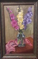 original oil plein air still life flowers