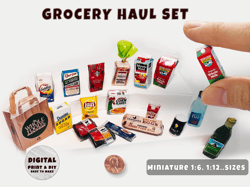 Mini Grocery Haul Printable (1:6, 1:12)