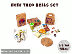 Mini TACO BELLS Printable (1:6, 1:12)