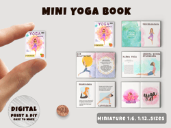 Mini Yoga Book with pages Printable (1:6, 1:12)