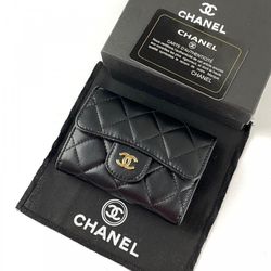 chanel flap portable mini wallet