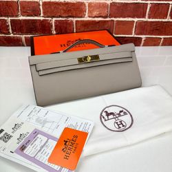 hermes kelly cut cluth mink swift gold-silver hardware