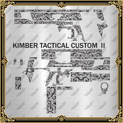 laser engraving firearms vector design kimber tactical custom ll "filigree pattern"