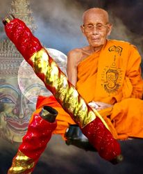 Charm Amulet Takrkut Pra Laks Hnaa Tong Pra Laks Hnaa Tong - Golden Face Talisman Luang Pu Chao Khun Thong, Wat Plodsat