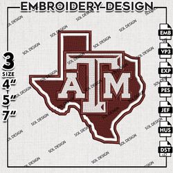 texas a&m aggies embroidery design, texas a&m aggies machine embroidery, logo sport, sport embroidery