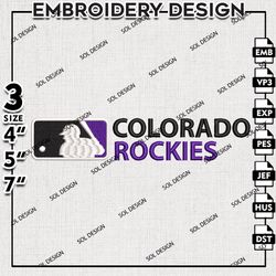 mlb colorado rockies embroidery design, mlb embroidery files, mlb colorado rockies machine embroidery, embroidery design