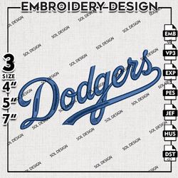 mlb los angeles dodgers embroidery design, mlb embroidery, mlb la dodgers logo embroidery, machine embroidery design