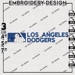 los angeles dodgers embroidery designs, mlb logo embroidery, mlb dodgers, machine embroidery pattern, digital download