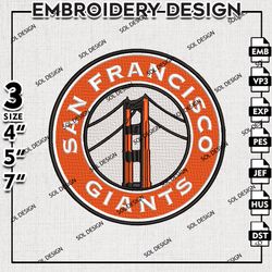 mlb san francisco giants embroidery design files, mlb embroidery, mlb giants logo machine embroidery, embroidery design
