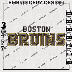 boston bruins machine embroidery designs, nhl logo embroidered, boston bruins hockey designs, hockey logo embroidery