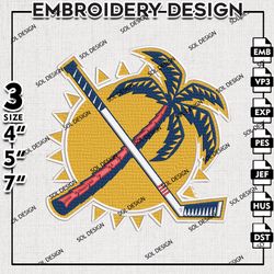 florida panthers embroidery designs, nhl logo embroidery, nhl florida panthers, machine embroidery, digital download