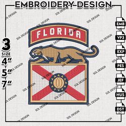 nhl florida panthers embroidery design, nhl embroidery, nhl florida panthers machine embroidery, embroidery design