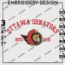 nhl ottawa senators embroidery design, nhl embroidery, nhl ottawa senators embroidery, machine embroidery design