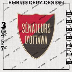 ottawa senators embroidery designs, nhl embroidery, nhl ottawa senators, machine embroidery pattern, digital download