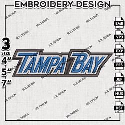 nhl tampa bay lightning embroidery design, nhl embroidery, nhl lightning logo embroidery, machine embroidery design