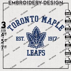 nhl toronto maple leafs embroidery design, nhl embroidery, nhl maple leafs embroidery, machine embroidery design