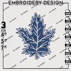 toronto maple leafs leave logo embroidery design, nhl embroidery, maple leafs embroidery, machine embroidery design