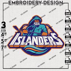 new york islanders logo embroidery file, nhl embroidery, nhl islanders embroidery, machine embroidery design