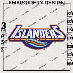 islanders nhl word logo embroidery file, nhl embroidery, nhl new york islanders embroidery, machine embroidery design