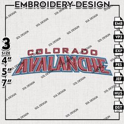 colorado avalanche embroidery design, nhl embroidery, nhl colorado avalanche logo machine embroidery, embroidery design