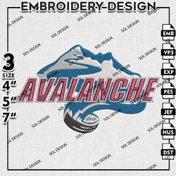 colorado avalanche embroidery, nhl embroidery deign, nhl colorado avalanche machine embroidery, embroidery design