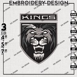 la kings machine embroidery design files, nhl embroidered, los angeles kings embroidery designs, hockey logo embroidery