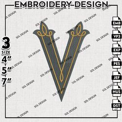 vegas golden knights logo embroidery design, nhl embroidery, nhl golden knights embroidery, machine embroidery design