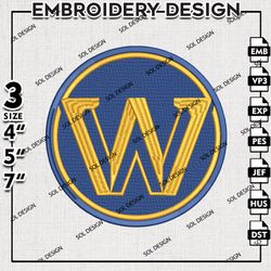 nba golden state warriors embroidery design files, nba embroidery, golden state embroidery, machine embroidery design
