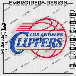 la clippers embroidery design, nba embroidery, nba los angeles clippers embroidery, machine embroidery design