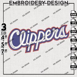 la clippers embroidery design, nba embroidery, nba los angeles clippers machine embroidery, machine embroidery design