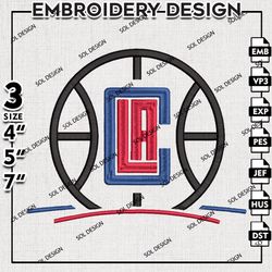 la clippers embroidery designs, nba embroidery, nba los angeles clippers, machine embroidery pattern, digital download