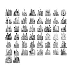 drawings city building element black