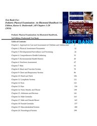 Test Bank For-Pediatric Physical Examination- An Illustrated Handbook 3rd Edition, Karen G. Duderstadt