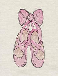 ballet shoes embroidery design 3 sizes reading pillow-instant d0wnl0ad