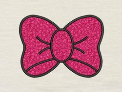 bow applique embroidery design 3 sizes reading pillow-instant d0wnl0ad