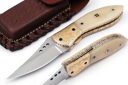 custom fold knife, camping knife, handmade pocket knife, d2 steel pocket folding knife, outdoor pocket knife, personaliz