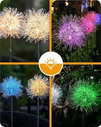 solar powered dandelion garden color changing lights