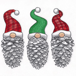 christmas pinecone gnomes trio embroidery , anime embroidery designs, machine embroidery design anime slider naruto